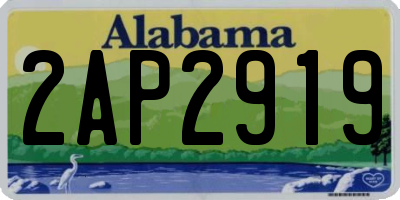 AL license plate 2AP2919