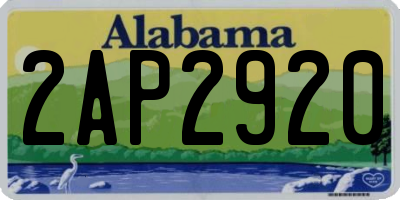 AL license plate 2AP2920