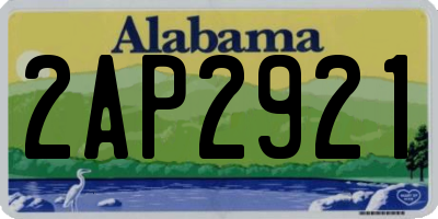 AL license plate 2AP2921