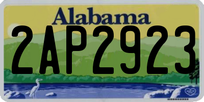 AL license plate 2AP2923