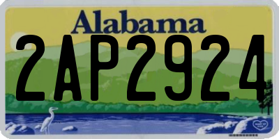 AL license plate 2AP2924