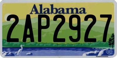 AL license plate 2AP2927