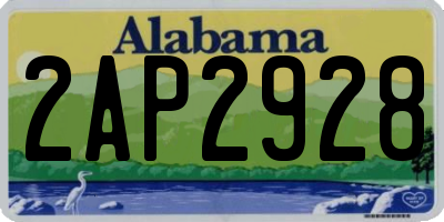 AL license plate 2AP2928