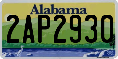 AL license plate 2AP2930