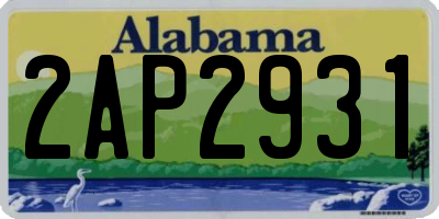 AL license plate 2AP2931