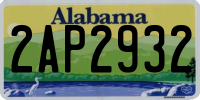 AL license plate 2AP2932