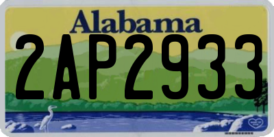 AL license plate 2AP2933