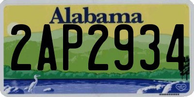AL license plate 2AP2934