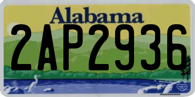 AL license plate 2AP2936