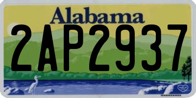 AL license plate 2AP2937