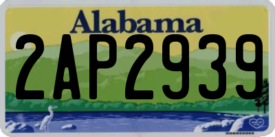 AL license plate 2AP2939