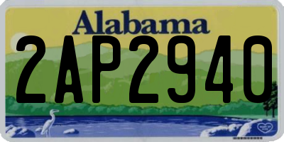 AL license plate 2AP2940