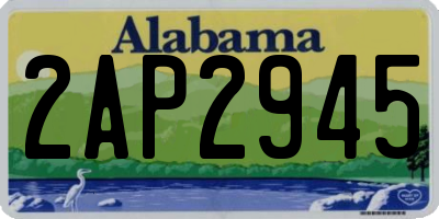 AL license plate 2AP2945