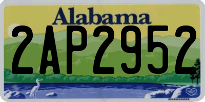 AL license plate 2AP2952