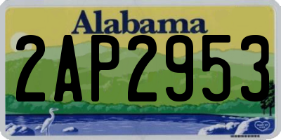 AL license plate 2AP2953