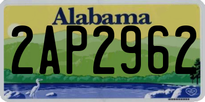 AL license plate 2AP2962