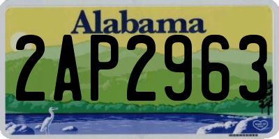 AL license plate 2AP2963