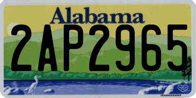 AL license plate 2AP2965