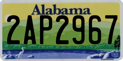 AL license plate 2AP2967
