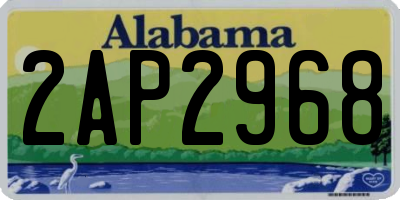 AL license plate 2AP2968