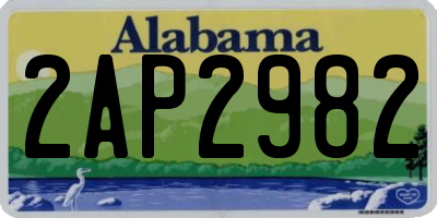 AL license plate 2AP2982