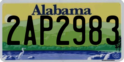 AL license plate 2AP2983