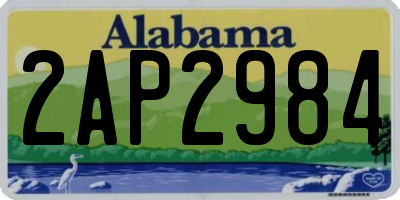 AL license plate 2AP2984