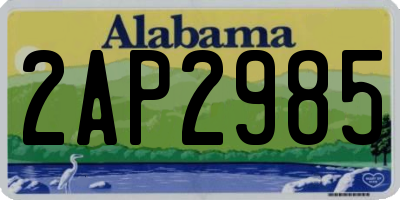 AL license plate 2AP2985