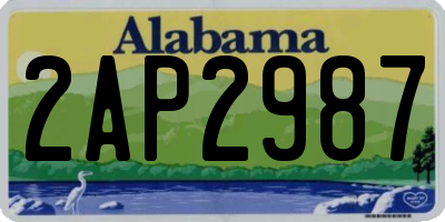 AL license plate 2AP2987