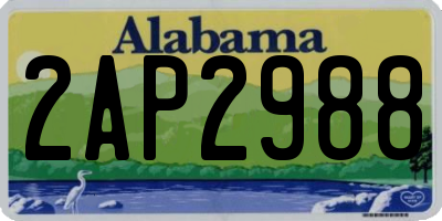 AL license plate 2AP2988