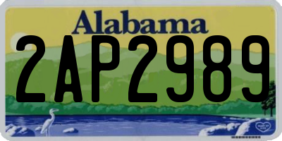AL license plate 2AP2989