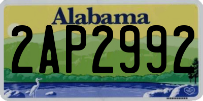 AL license plate 2AP2992