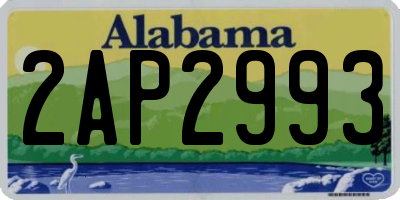 AL license plate 2AP2993
