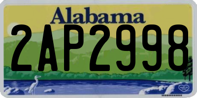 AL license plate 2AP2998