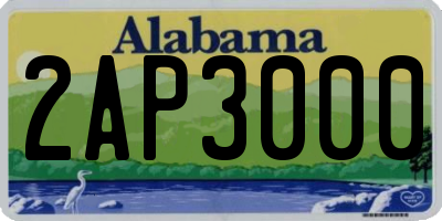 AL license plate 2AP3000