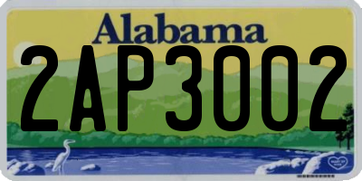 AL license plate 2AP3002