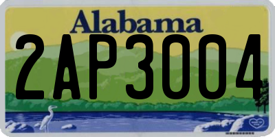 AL license plate 2AP3004
