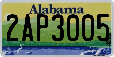 AL license plate 2AP3005