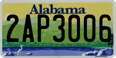 AL license plate 2AP3006