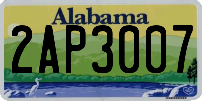 AL license plate 2AP3007