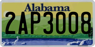 AL license plate 2AP3008