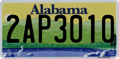 AL license plate 2AP3010