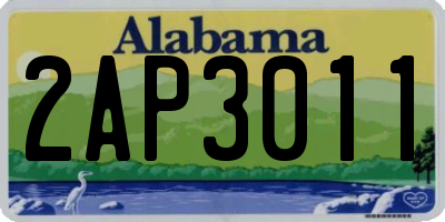 AL license plate 2AP3011