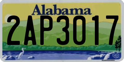 AL license plate 2AP3017