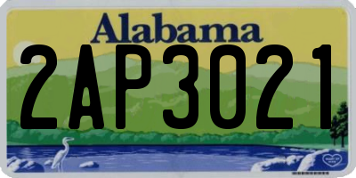 AL license plate 2AP3021