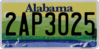 AL license plate 2AP3025