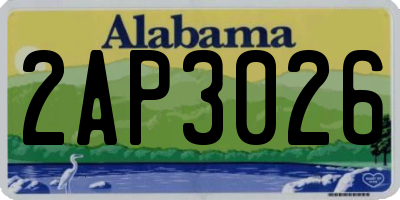 AL license plate 2AP3026