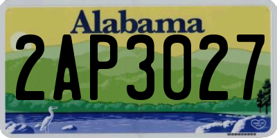 AL license plate 2AP3027