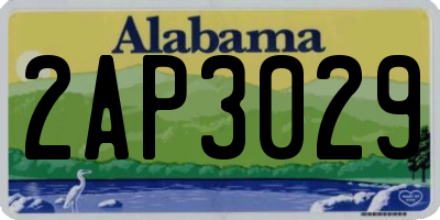 AL license plate 2AP3029