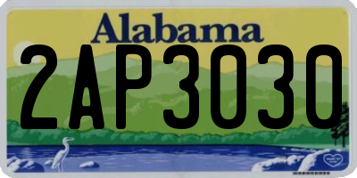 AL license plate 2AP3030